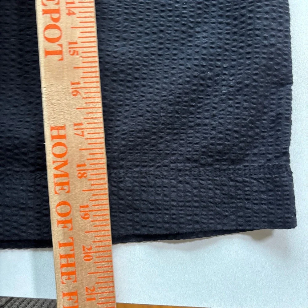 Fresh Produce Skirt Womens Large Black Textured Cotton‎ Blend Drawstring Casual